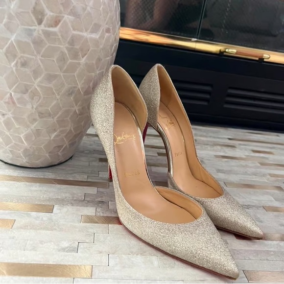 Christian Louboutin Glittering Silver Heels - Picture 5 of 7